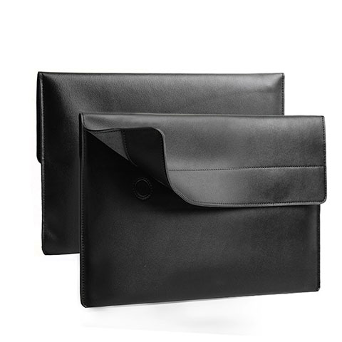 Double Pochette Housse Cuir L11 pour Apple MacBook Air 13 pouces Noir