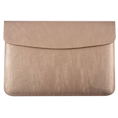 Double Pochette Housse Cuir L15 pour Apple MacBook Pro 13 pouces Retina Or