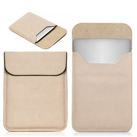 Double Pochette Housse Cuir L19 pour Apple MacBook Air 13 pouces Or