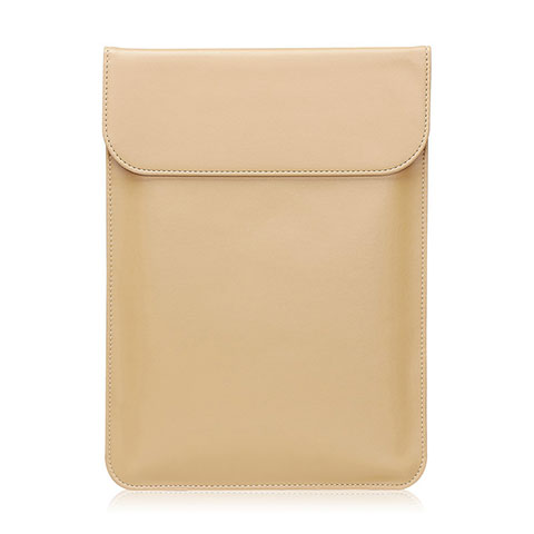 Double Pochette Housse Cuir L21 pour Apple MacBook Air 11 pouces Or