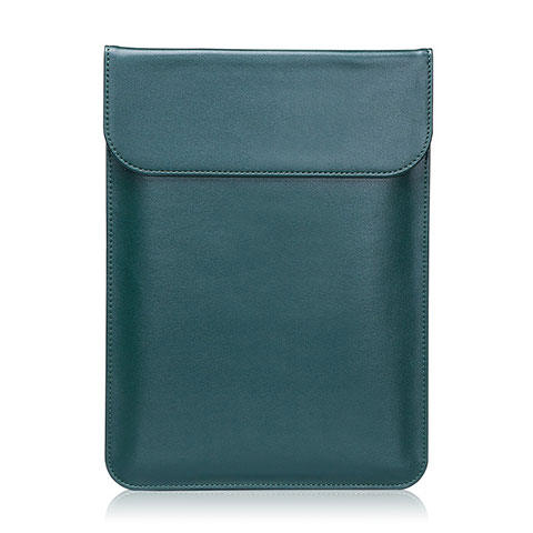 Double Pochette Housse Cuir L21 pour Apple MacBook Air 13.3 pouces (2018) Vert