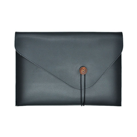 Double Pochette Housse Cuir L22 pour Apple MacBook Air 13 pouces Noir