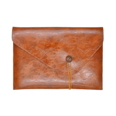 Double Pochette Housse Cuir L23 pour Apple MacBook 12 pouces Marron