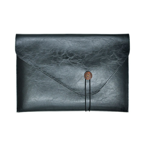 Double Pochette Housse Cuir L23 pour Apple MacBook Air 13 pouces Noir