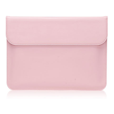 Double Pochette Housse Cuir pour Huawei Matebook 13 (2020) Rose