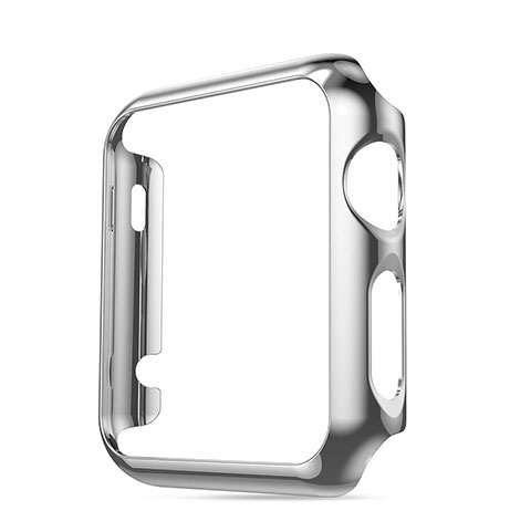 Etui Bumper Luxe Aluminum Metal pour Apple iWatch 3 38mm Argent