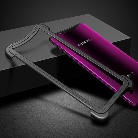 Etui Bumper Luxe Aluminum Metal pour Oppo Find X Noir