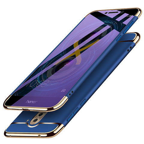 Etui Bumper Luxe Metal et Plastique M03 pour Huawei GR5 (2017) Bleu