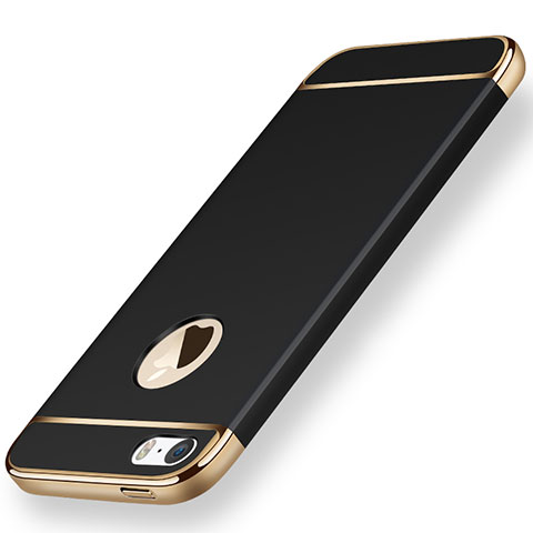 Etui Bumper Luxe Metal et Plastique pour Apple iPhone SE Noir