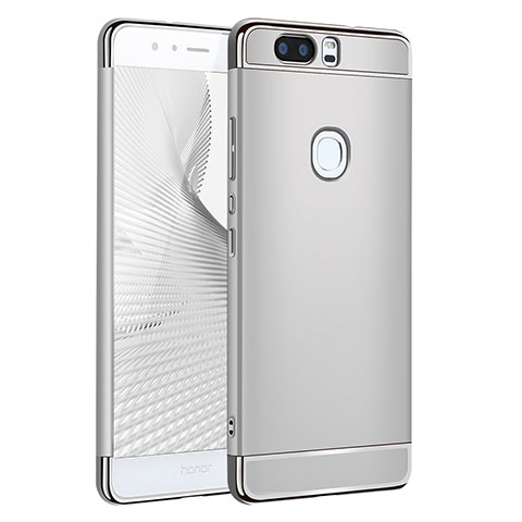 Etui Bumper Luxe Metal et Plastique pour Huawei Honor V8 Argent