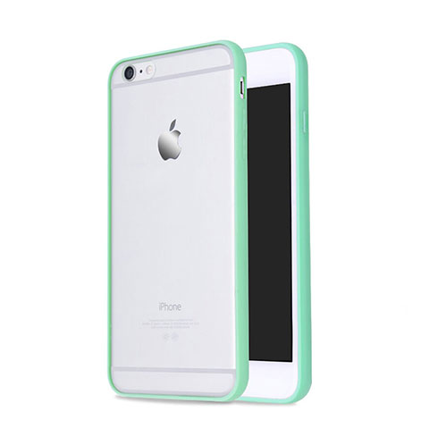 Etui Contour Silicone et Vitre Transparente Mat pour Apple iPhone 6 Plus Vert