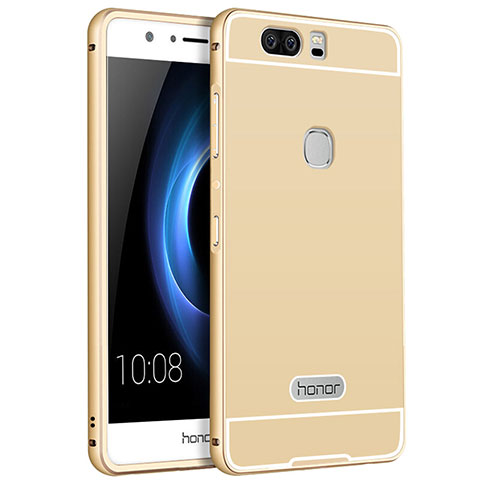 Etui Luxe Aluminum Metal pour Huawei Honor V8 Or