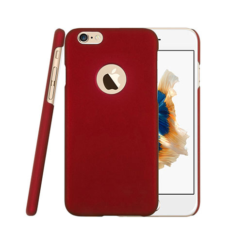 Etui Plastique Rigide avec Trou Mat pour Apple iPhone 6 Plus Rouge