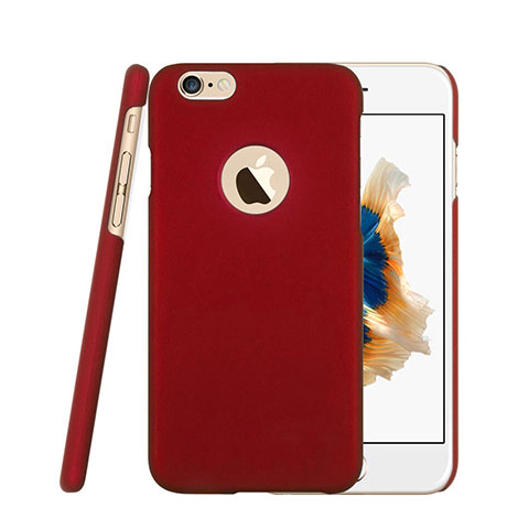 Etui Plastique Rigide avec Trou Mat pour Apple iPhone 6 Rouge