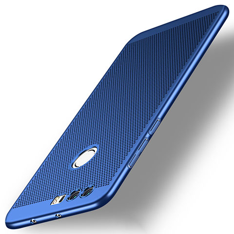 Etui Plastique Rigide Mailles Filet pour Huawei Honor 8 Bleu