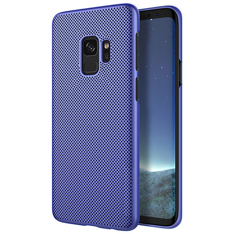 Etui Plastique Rigide Mailles Filet pour Samsung Galaxy S9 Bleu