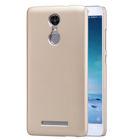 Etui Plastique Rigide Mailles Filet pour Xiaomi Redmi Note 3 MediaTek Or