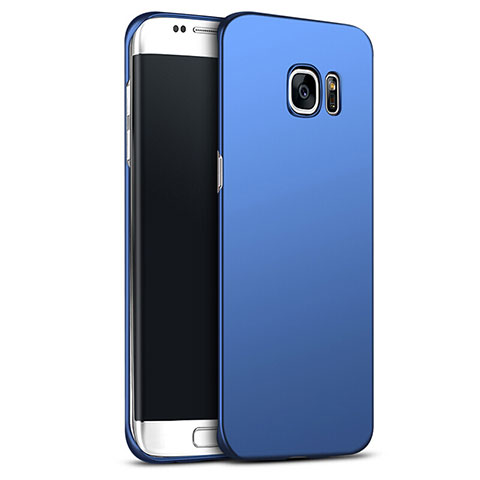 Etui Plastique Rigide Mat M02 pour Samsung Galaxy S6 Edge+ Plus SM-G928F Bleu