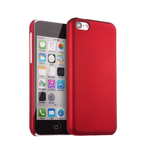 Etui Plastique Rigide Mat pour Apple iPhone 5C Rouge