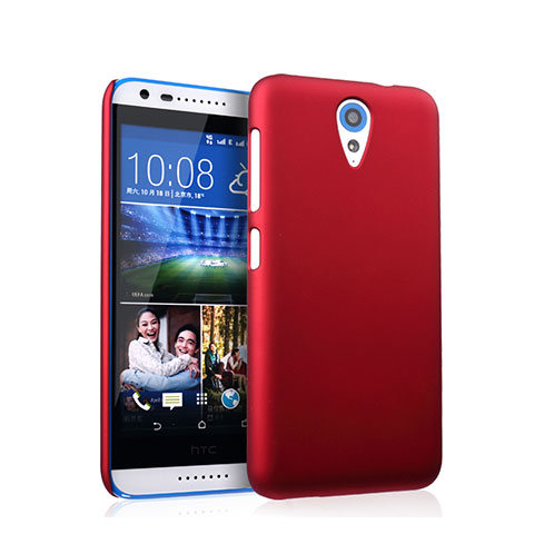 Etui Plastique Rigide Mat pour HTC Desire 620 Rouge