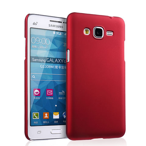 Etui Plastique Rigide Mat pour Samsung Galaxy Grand Prime SM-G530H Rouge