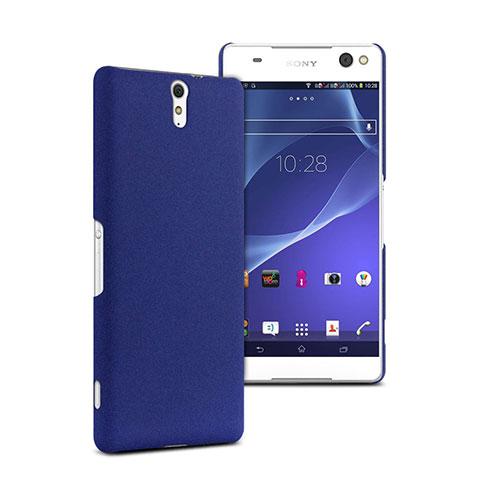 Etui Plastique Rigide Mat pour Sony Xperia C5 Ultra Bleu