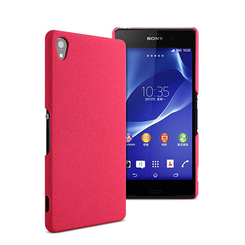 Etui Plastique Rigide Mat pour Sony Xperia Z2 Rose Rouge