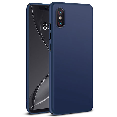 Etui Plastique Rigide Mat pour Xiaomi Mi 8 Screen Fingerprint Edition Bleu