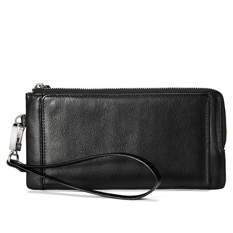 Etui Pochette Cuir Portefeuille Universel Noir