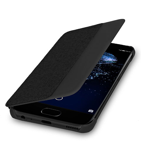 Etui Portefeuille Flip Cuir pour Huawei P10 Noir