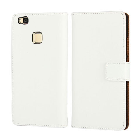 Etui Portefeuille Flip Cuir pour Huawei P9 Lite Blanc