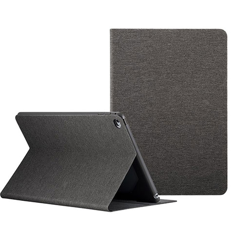 Etui Portefeuille Livre Cuir L01 pour Apple iPad Mini 4 Noir