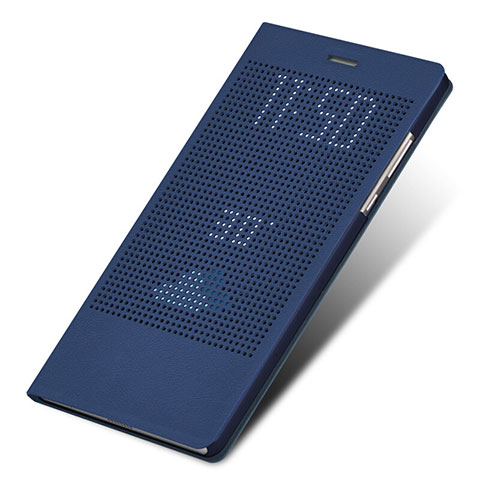 Etui Portefeuille Livre Cuir L01 pour Huawei Honor Note 8 Bleu