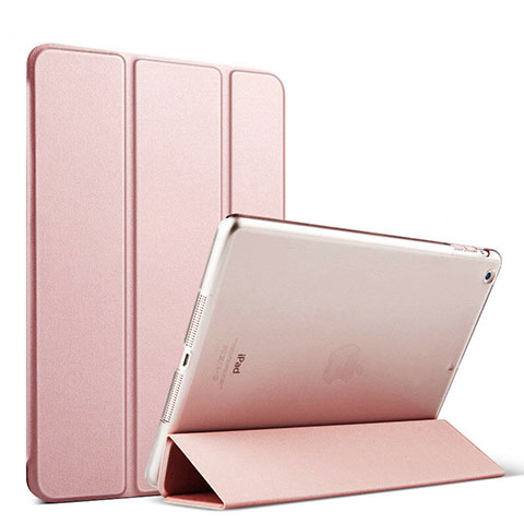 Etui Portefeuille Livre Cuir pour Apple iPad Mini Or Rose