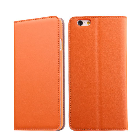 Etui Portefeuille Livre Cuir pour Apple iPhone 6 Plus Orange