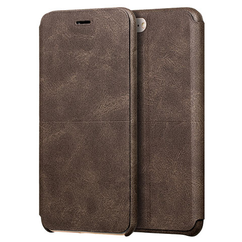 Etui Portefeuille Livre Cuir pour Apple iPhone 7 Marron