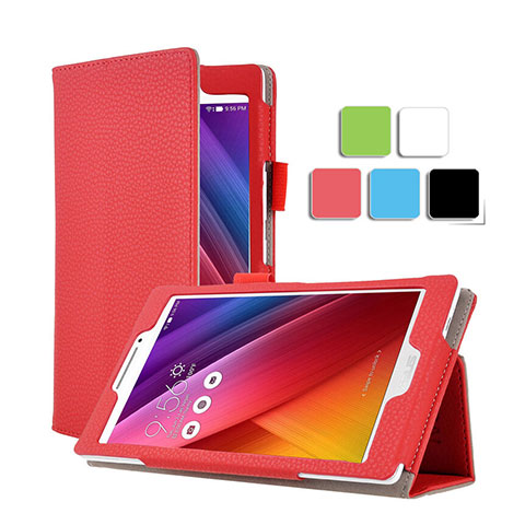 Etui Portefeuille Livre Cuir pour Asus ZenPad C 7.0 Z170CG Rouge