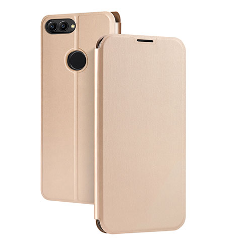 Etui Portefeuille Livre Cuir pour Huawei P Smart Or