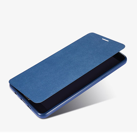 Etui Portefeuille Livre Cuir pour Samsung Galaxy A9 Pro (2016) SM-A9100 Bleu