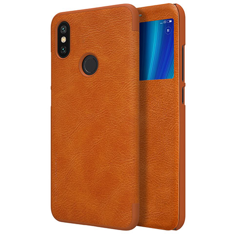 Etui Portefeuille Livre Cuir pour Xiaomi Mi 6X Marron