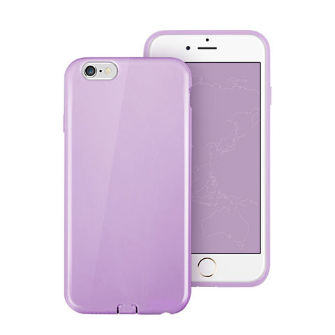 Etui Silicone Gel Souple Couleur Unie pour Apple iPhone 6 Violet