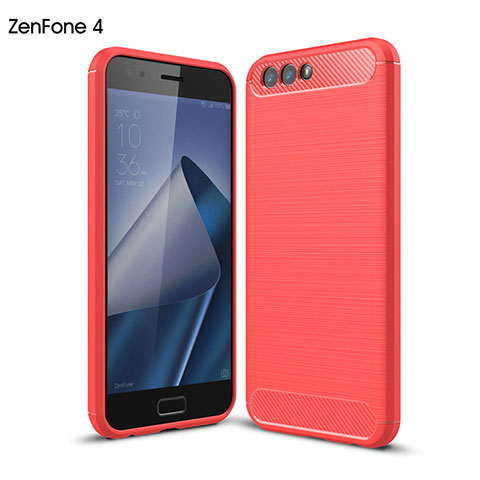 Etui Silicone Gel Souple Couleur Unie pour Asus Zenfone 4 ZE554KL Rouge