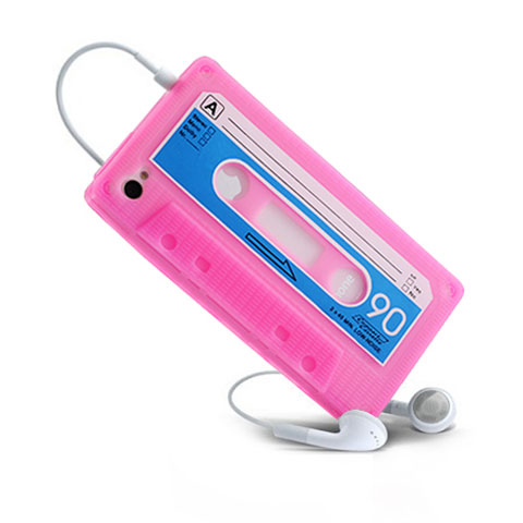 Etui TPU Souple Cassette pour Apple iPhone 4 Rose