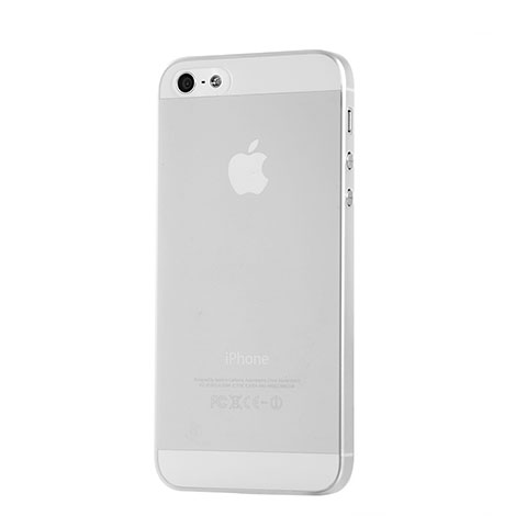 Etui Ultra Fine Silicone Mat Transparente pour Apple iPhone 5S Blanc