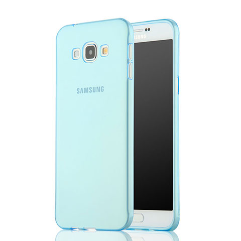 Etui Ultra Fine Silicone Souple Transparente pour Samsung Galaxy A7 Duos SM-A700F A700FD Bleu