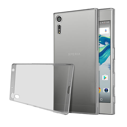 Etui Ultra Fine Silicone Souple Transparente pour Sony Xperia XZs Gris