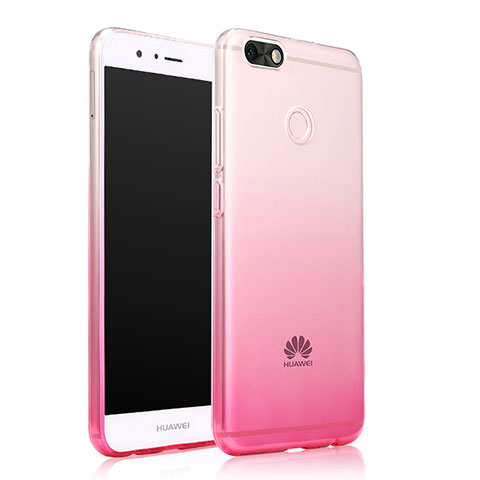 Etui Ultra Fine Transparente Souple Degrade pour Huawei Enjoy 7 Rose