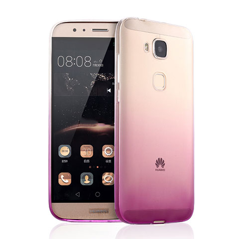 Etui Ultra Fine Transparente Souple Degrade pour Huawei G8 Rose