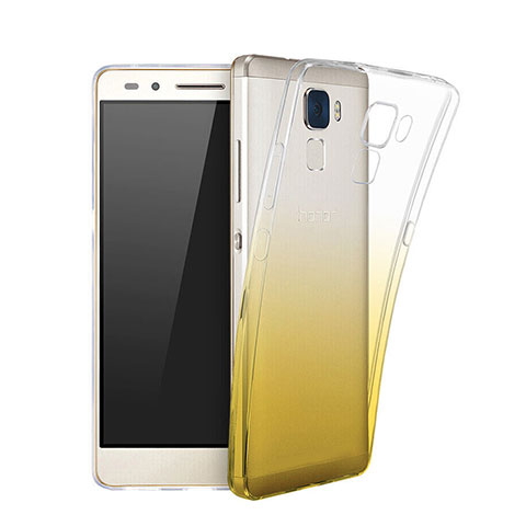 Etui Ultra Fine Transparente Souple Degrade pour Huawei Honor 7 Lite Jaune