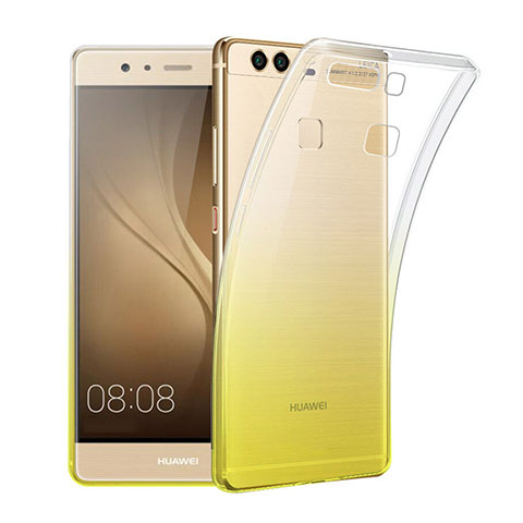 Etui Ultra Fine Transparente Souple Degrade pour Huawei P9 Plus Jaune